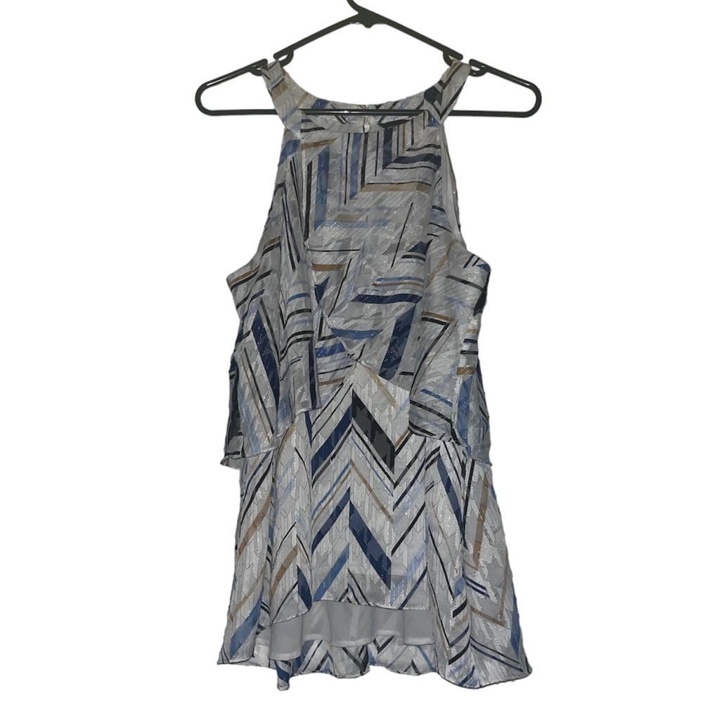 White House Black Market Sleeveless Blouse Size 12